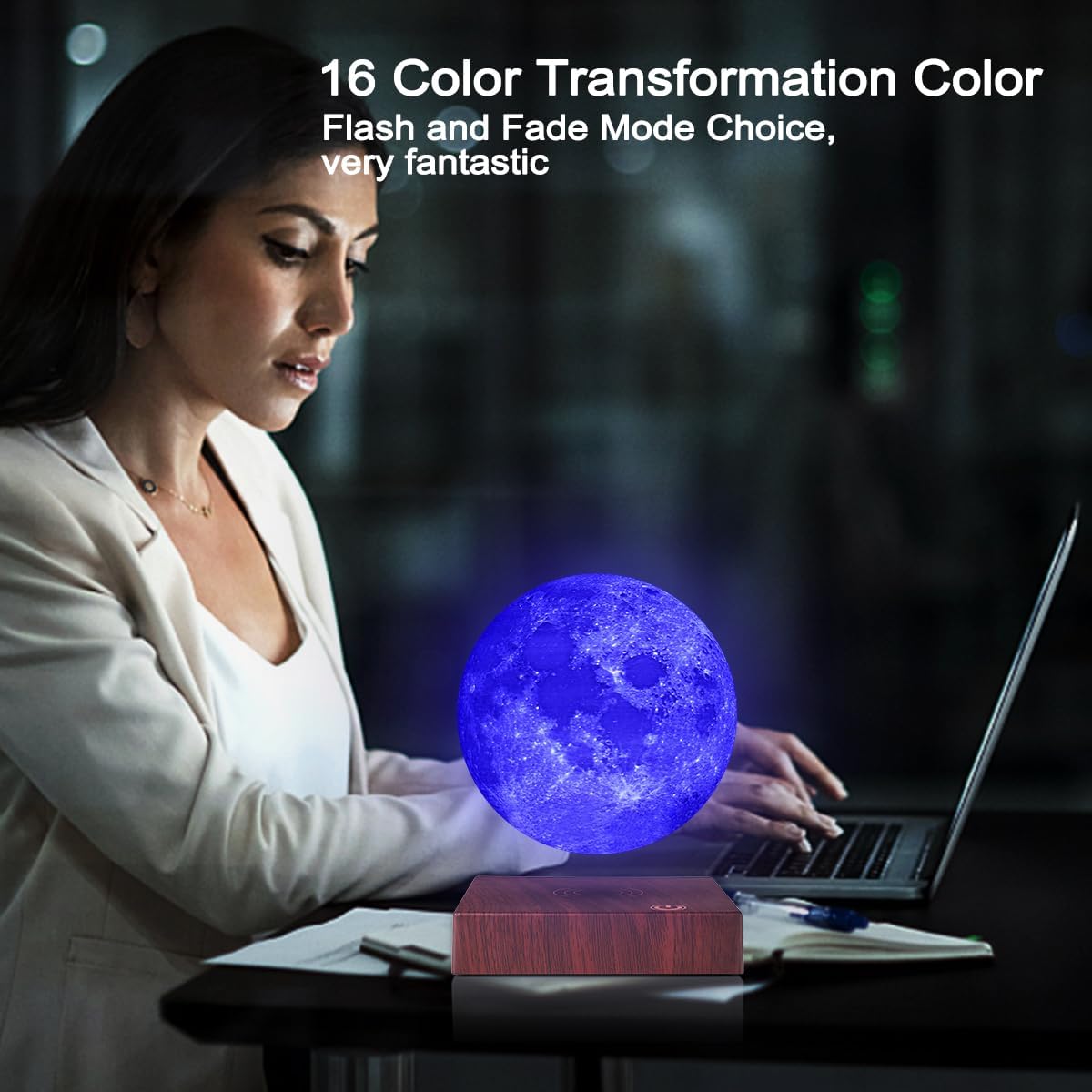 3D Moon-Shaped Night Lamp