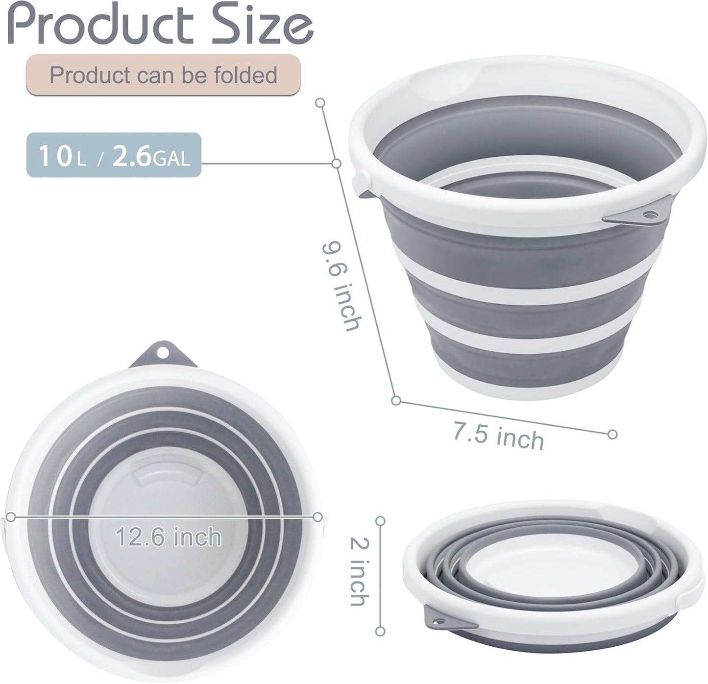 Portable Foldable Multi-Purpose Bucket
