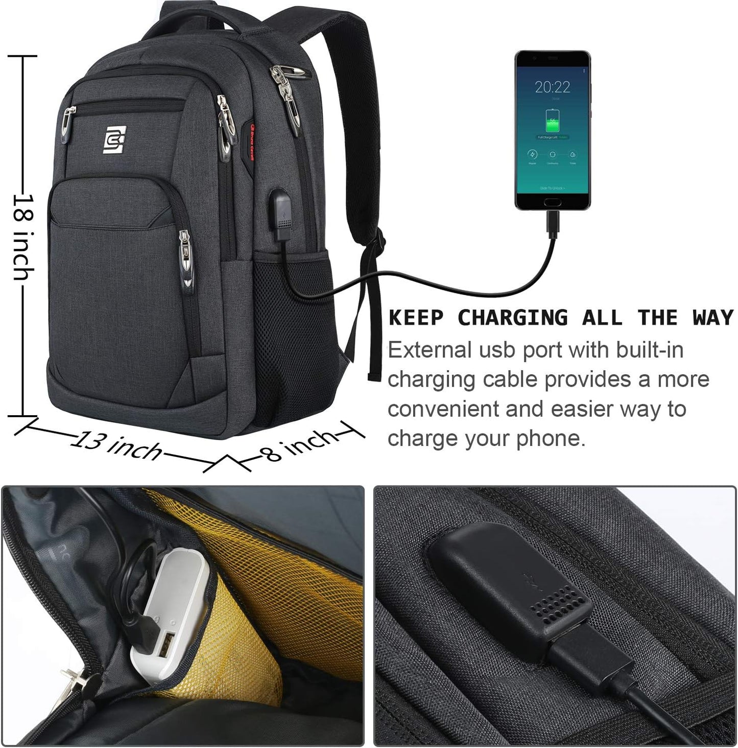 School Backpack with Laptop Compartment